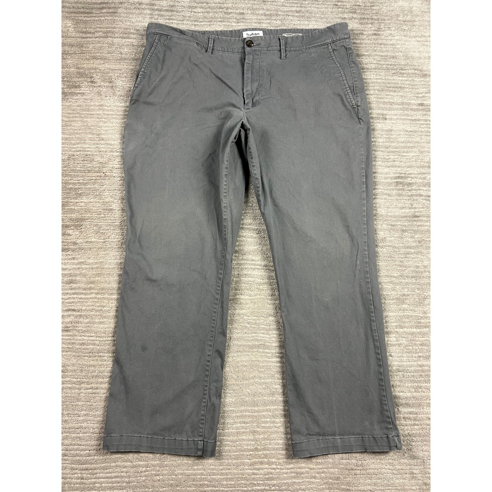 Goodfellow & Co Chino Pants Mens 40x30 Gray Hennepin Straight Fit Stretch Cotton